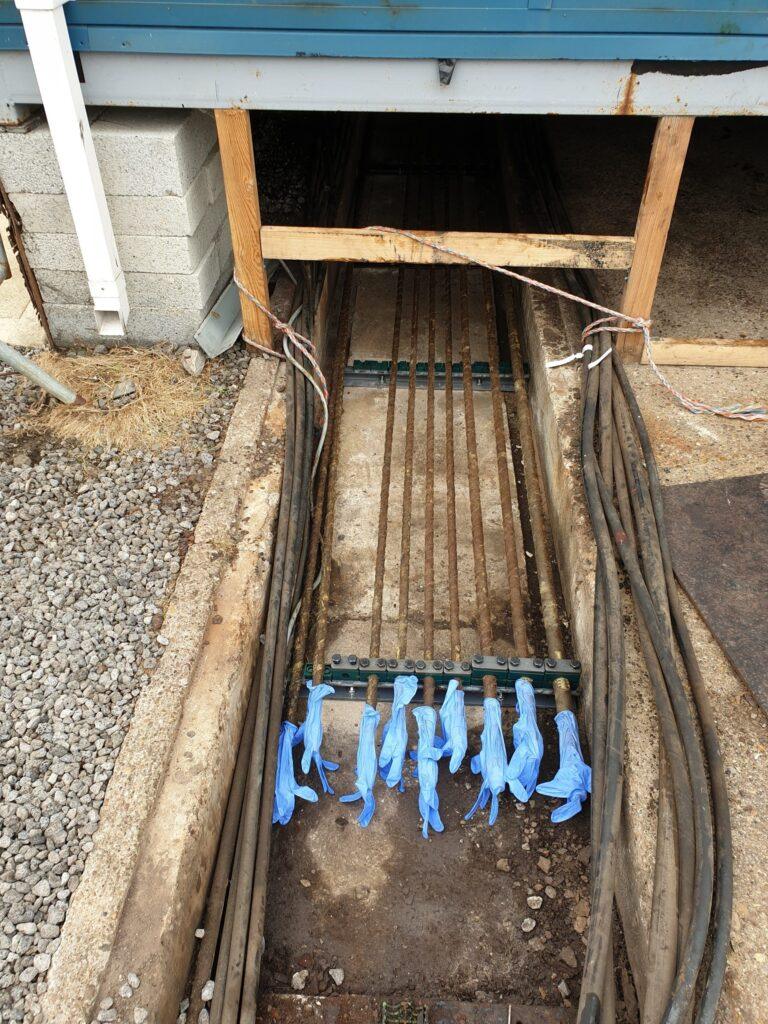 Grimsby Fish Docks - Pipework before restoration by Hickman Engineering