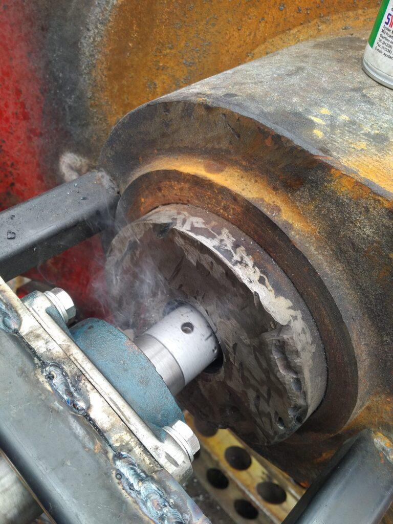 Line boring in process by Hickman Engineering