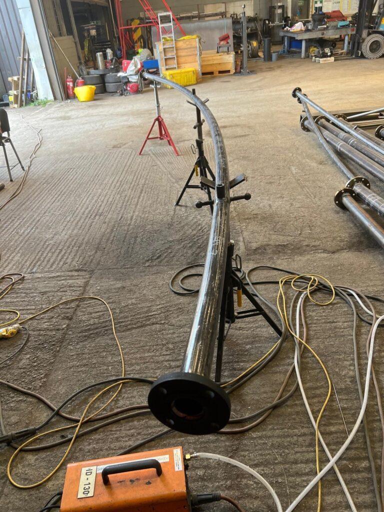 Marine Engineering Services image showing lengths of welded pipework